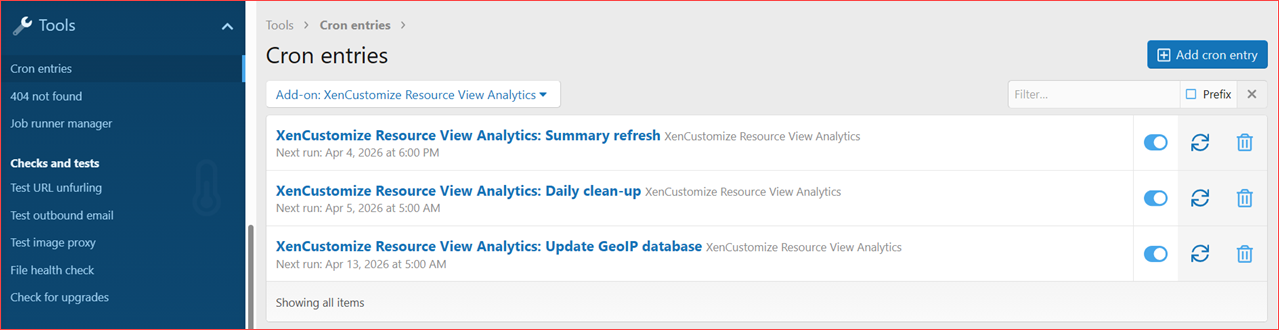 XenCustomize-Resource-View-Analytics-200-Cron-entries.png